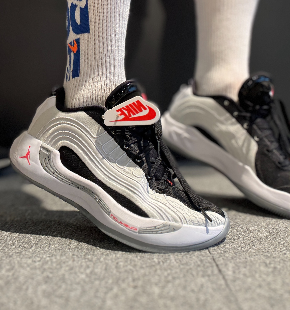 男鞋 NIKE JORDAN LUKA 4 PF 'White Cement' 白黑 星星 愛心 緩震 氣墊 運動 籃球鞋【HF0824-101】