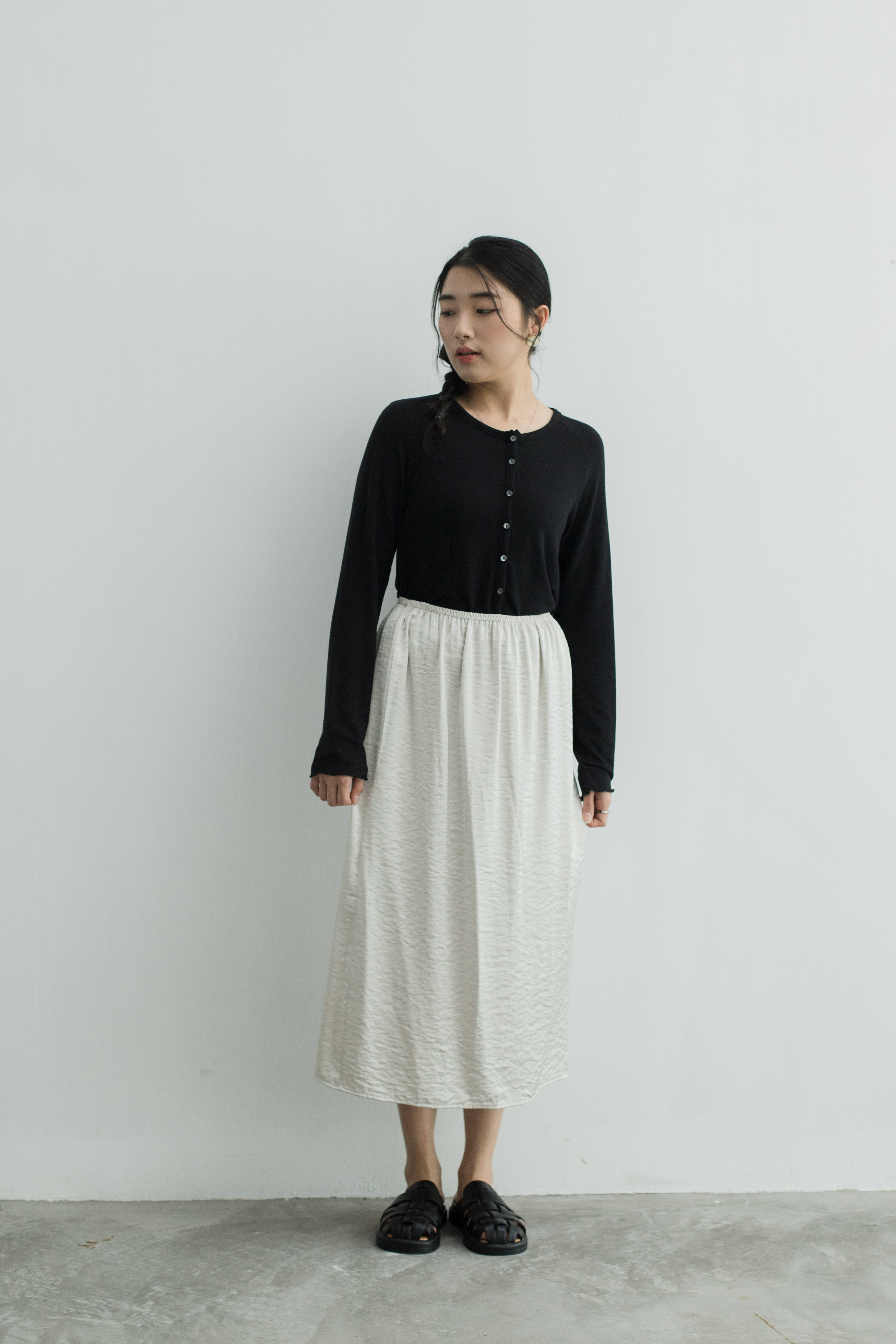 Jorene Slip Skirt Beige - 2454SKBEI