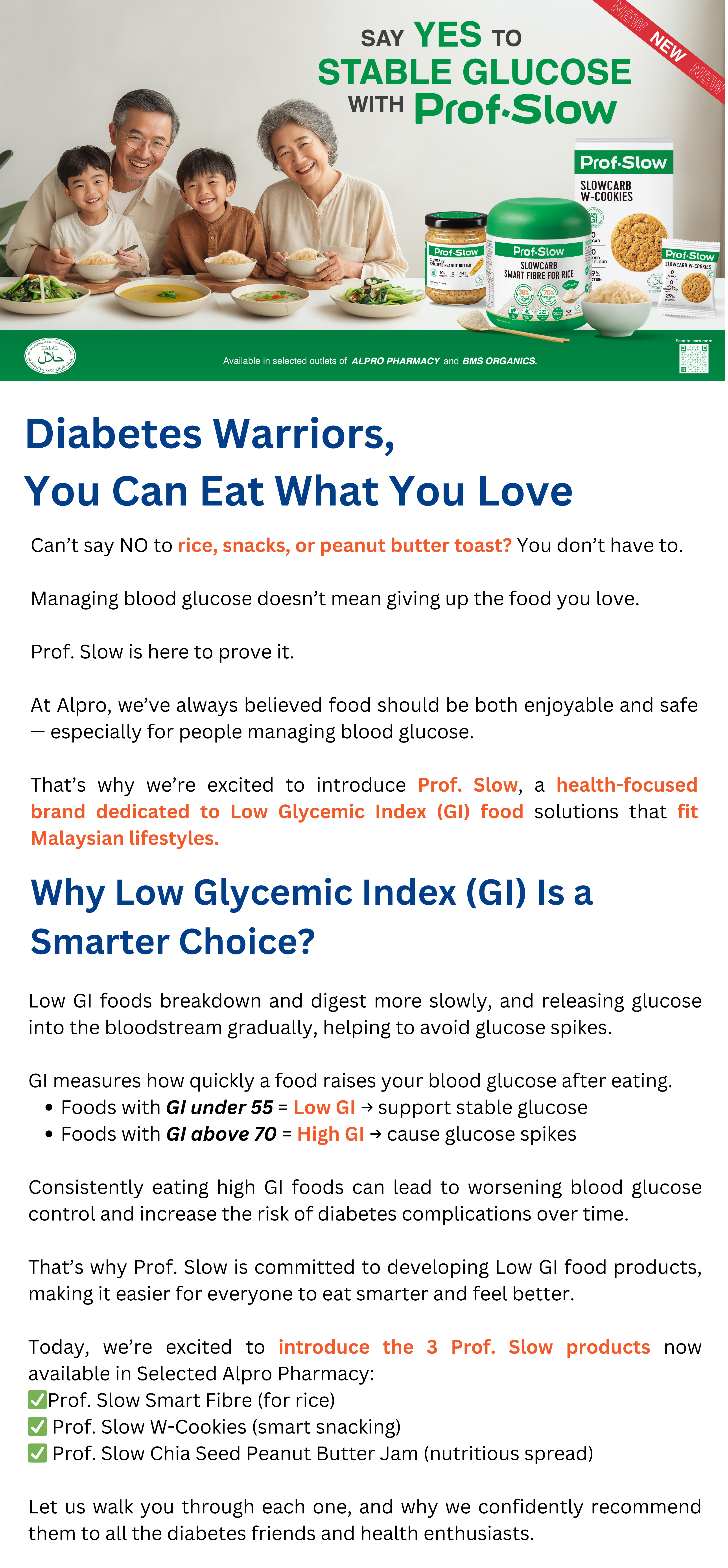 Say Yes to Stable Glucose with Prof. Slow