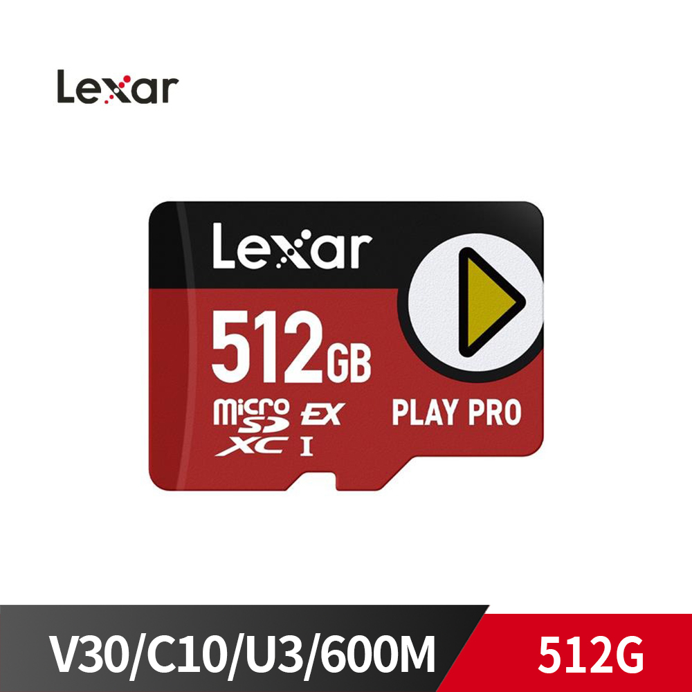 Lexar 雷克沙 512GB PLAY PRO microSD Express 超高速記憶卡 Switch 2 專用