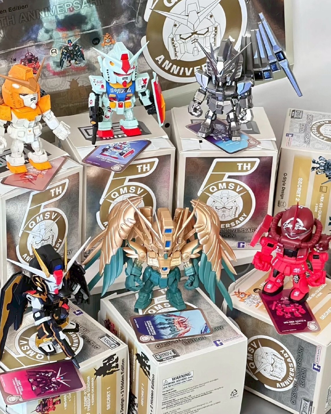<正版授權>QMSV mini 5周年紀念款 鋼彈盲盒 藝術家聯名設計