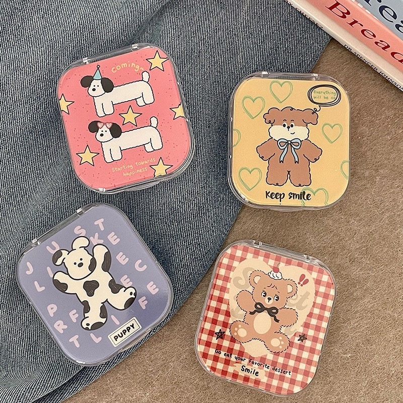 韓系復古動物隱形眼鏡盒