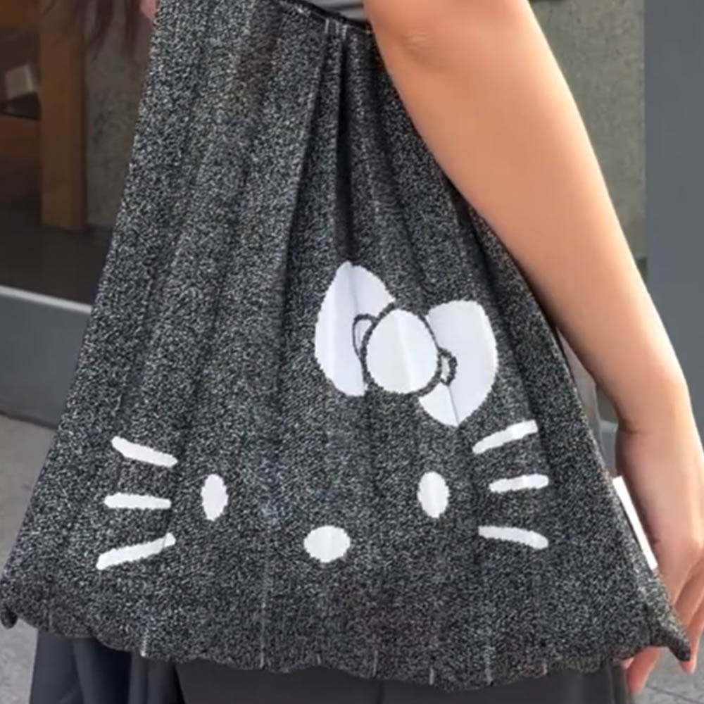 JOSEPH & STACEY LUCKY PLEATS KNIT M Starry Hello Kitty