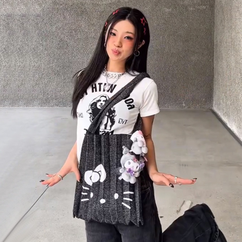 JOSEPH & STACEY LUCKY PLEATS KNIT M Starry Hello Kitty