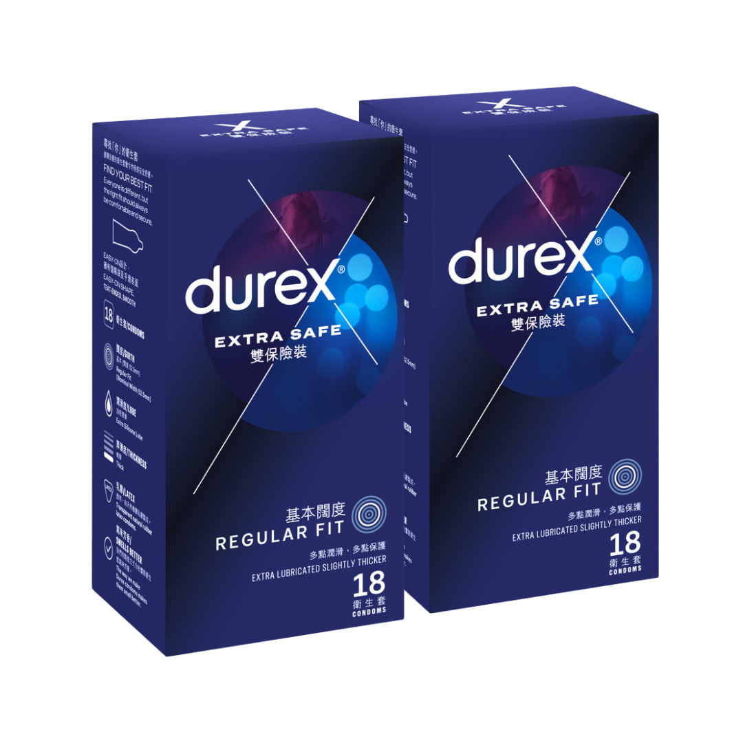 【熱賣情度】2盒總36片 Durex杜蕾斯雙保險裝乳膠安全套 ，雙倍保障，讓您安心享受無限快感！