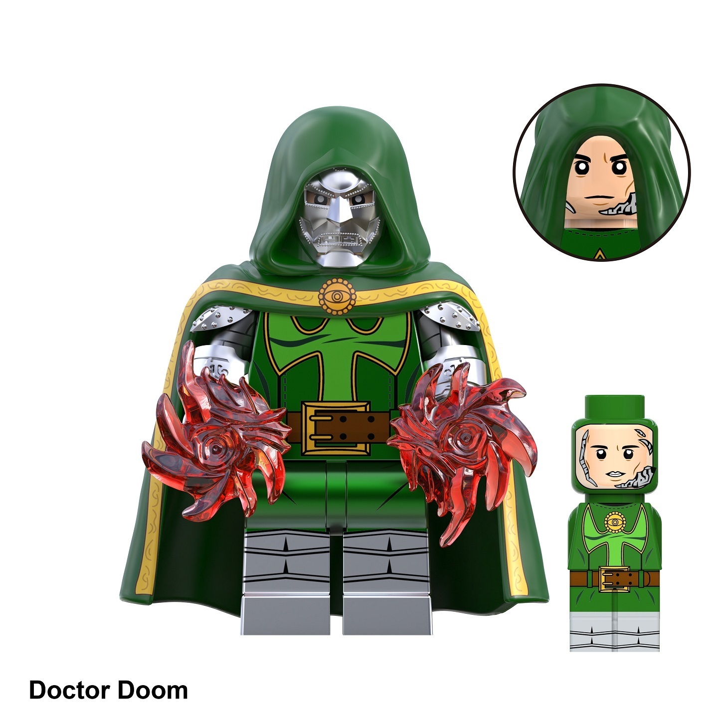 The Fantastic Four Doctor Doom Custom Minifigures Minifigs Fit Lego TV6214 TV1114