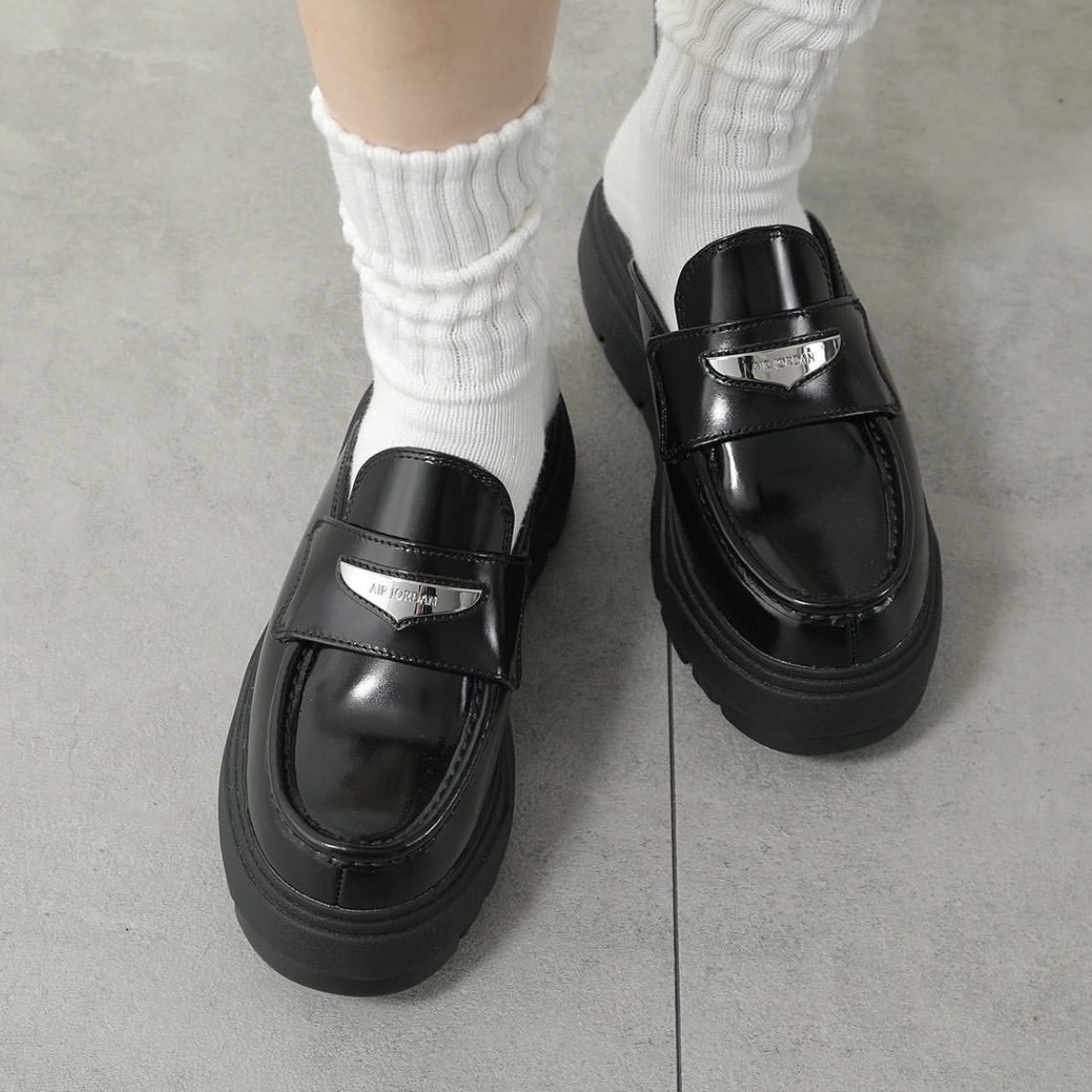 AIR JORDAN MULE 黑色鐵牌 厚底 樂福鞋 穆勒鞋