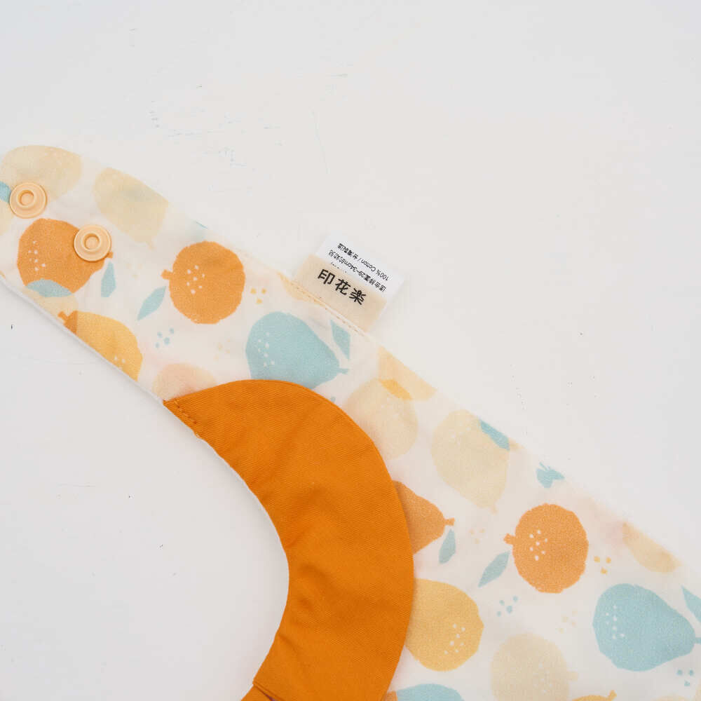 印花樂小圓領口水巾/寶柚桔利/活力黃綠