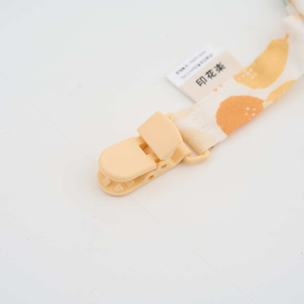 印花樂奶嘴夾布套組/寶柚桔利/活力黃綠