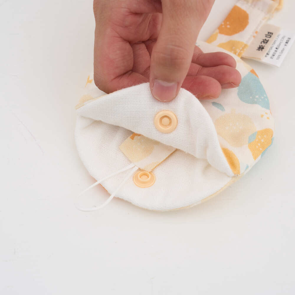 印花樂奶嘴夾布套組/寶柚桔利/活力黃綠