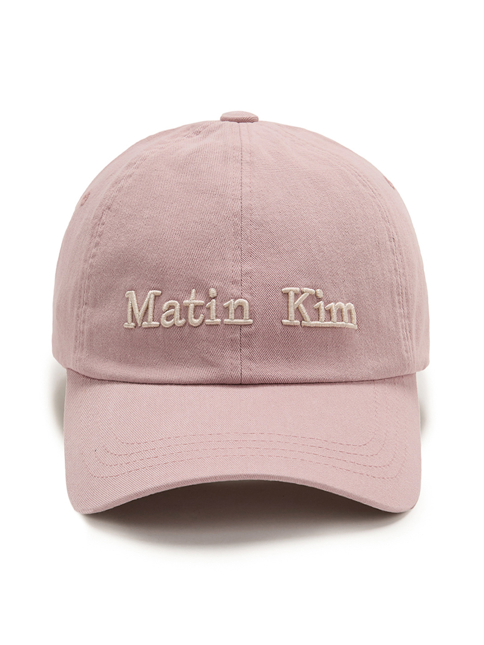 MATIN做舊LOGO刺繡棒球帽 煙燻粉