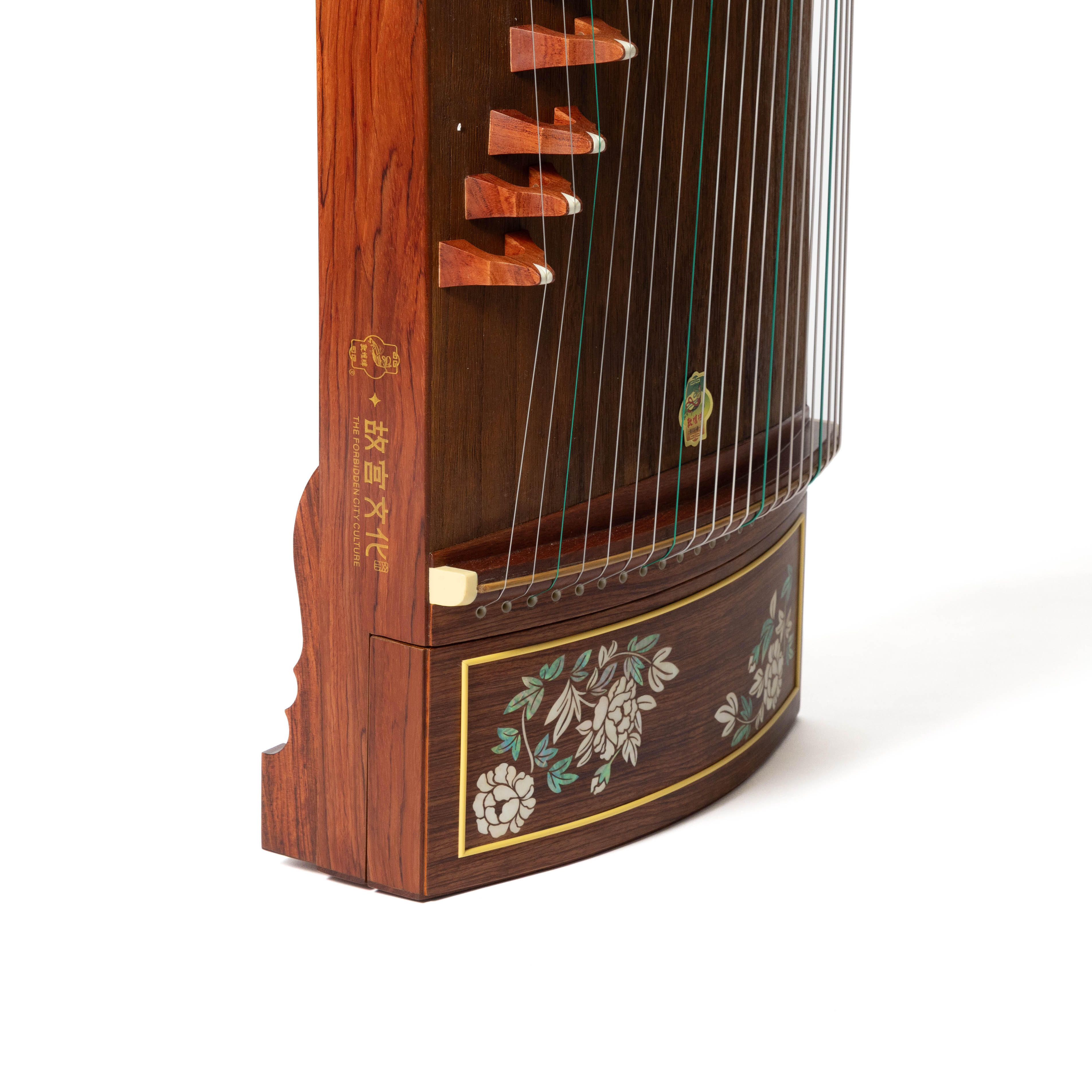 敦煌牌古夷蘇木螺鈿箏【國色牡丹】