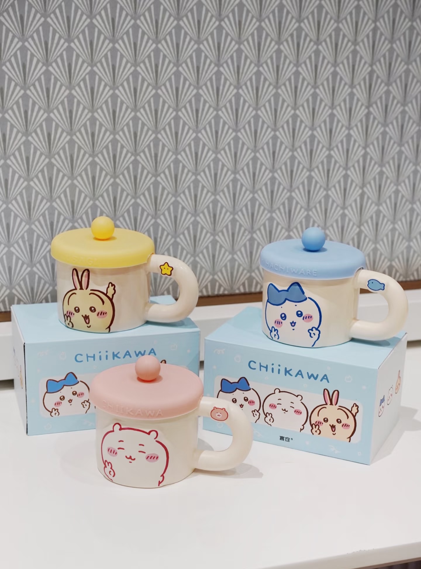 KTQ STORE ‧ Chiikawa 吉伊卡哇 附蓋馬克杯 陶瓷杯 400ml 三款