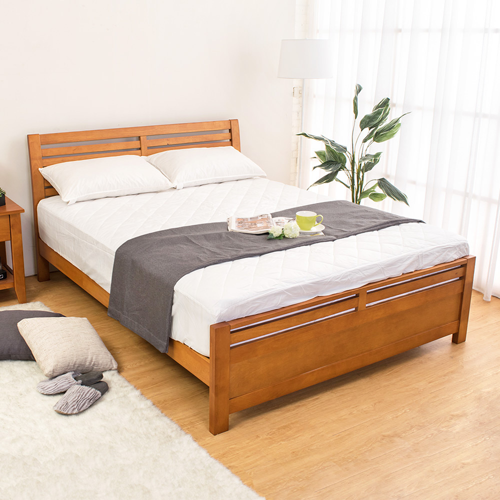 索菲5尺實木雙人床架