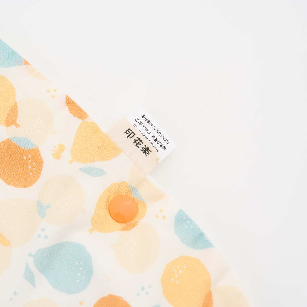 印花樂寶寶防踢被-雙肩釦/寶柚桔利/活力黃綠