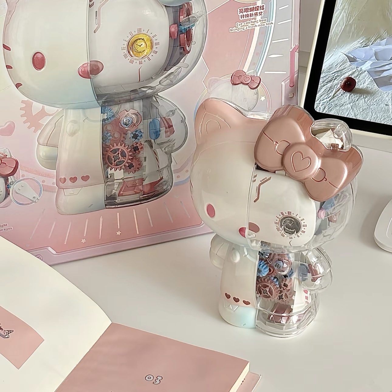 TOP TOY x SANRIO HELLO KITTY 幻彩琉璃 公仔 積木 DIY 凱蒂貓 裝飾品
