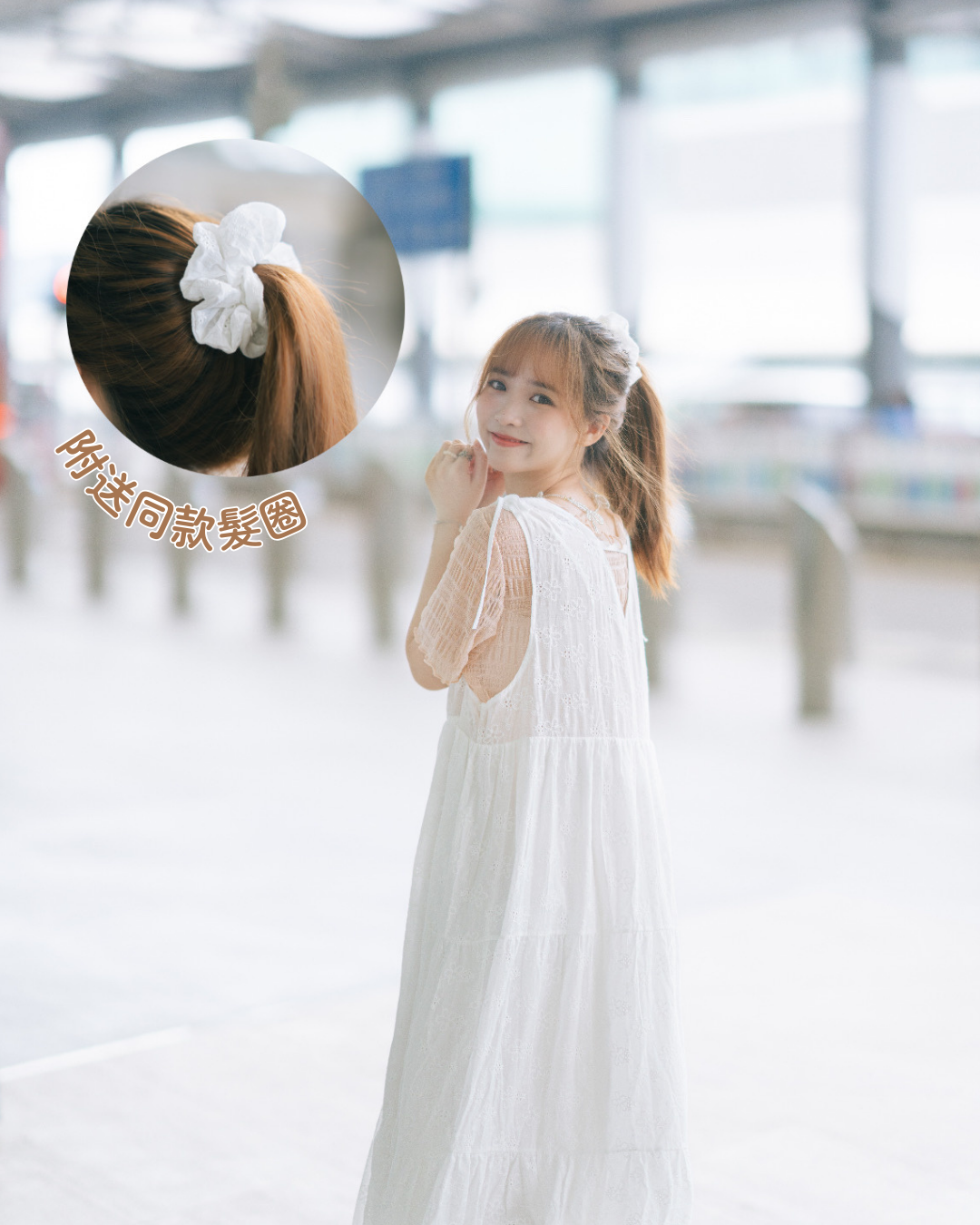 🦦 獨家！花花綁帶V領OPS〖送同布料髮圈ꕤ⋆.˚ 〗 · 1色入