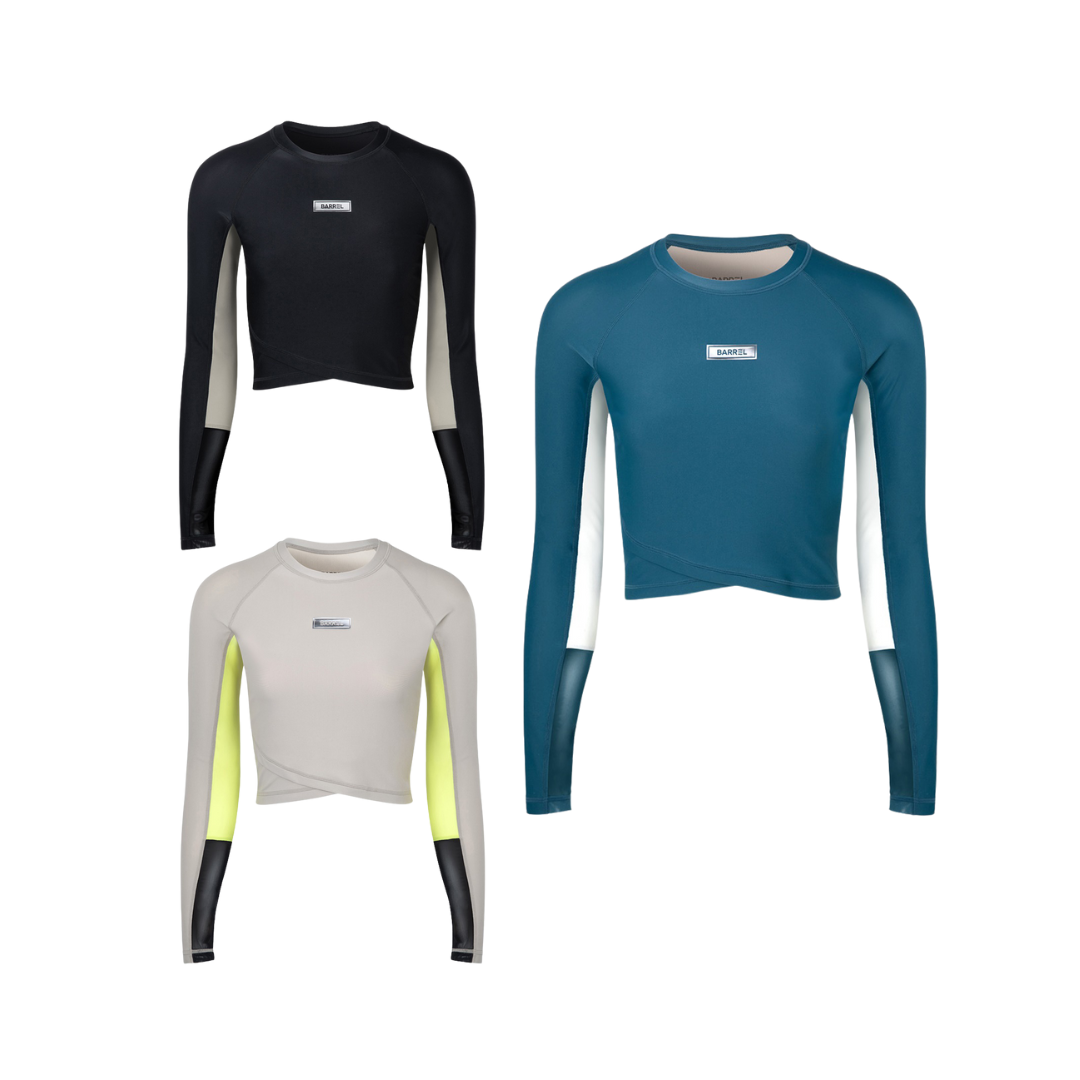 ▲BARREL 女款優雅短版泳裝上衣/斷貨