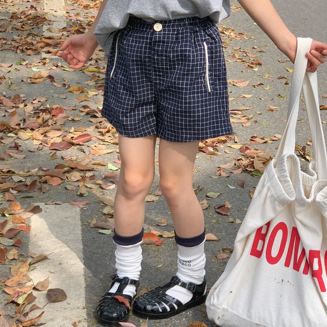 韓系鈕扣工裝短褲