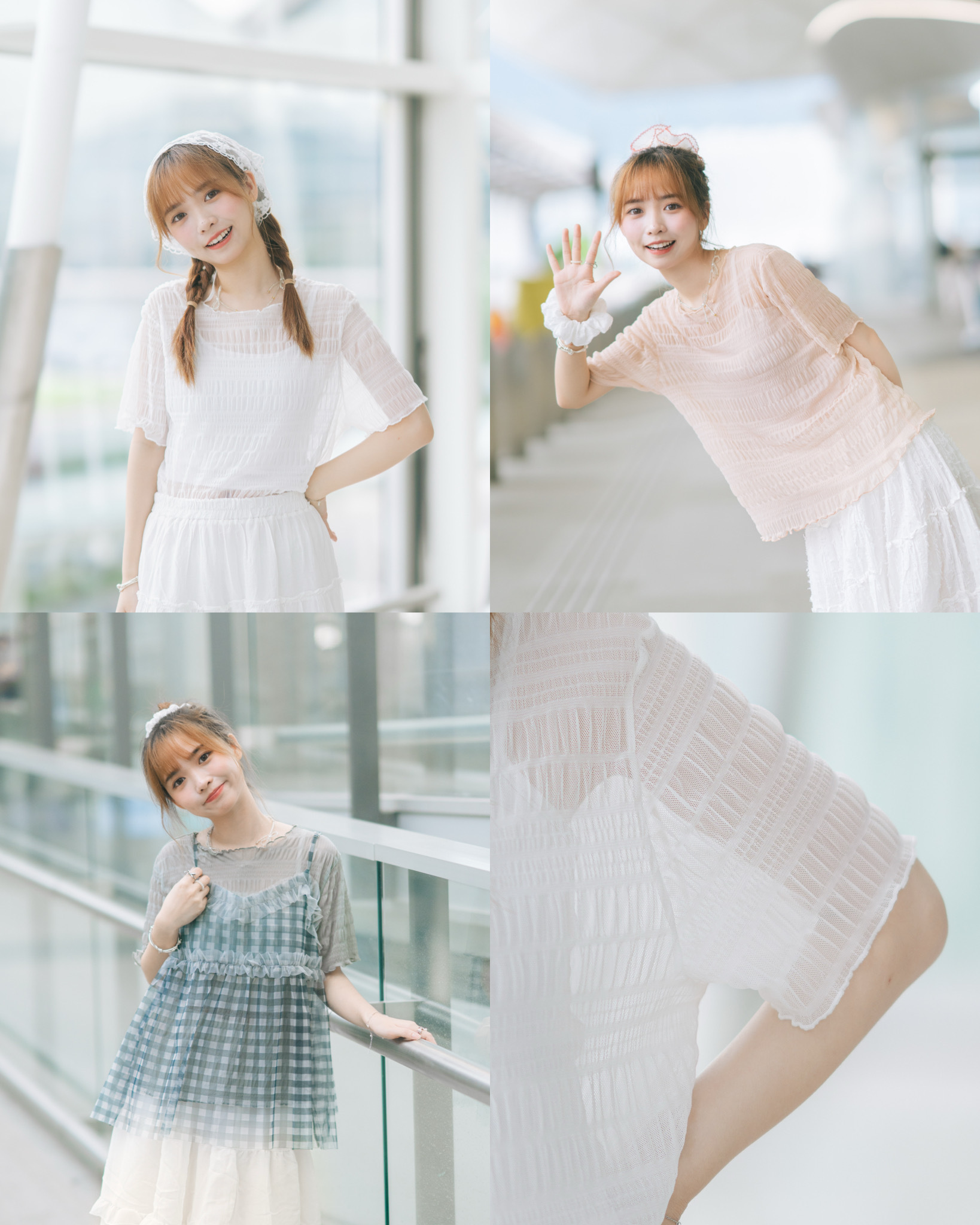 🦦 獨家！超百搭皺皺透膚Top · 3色入