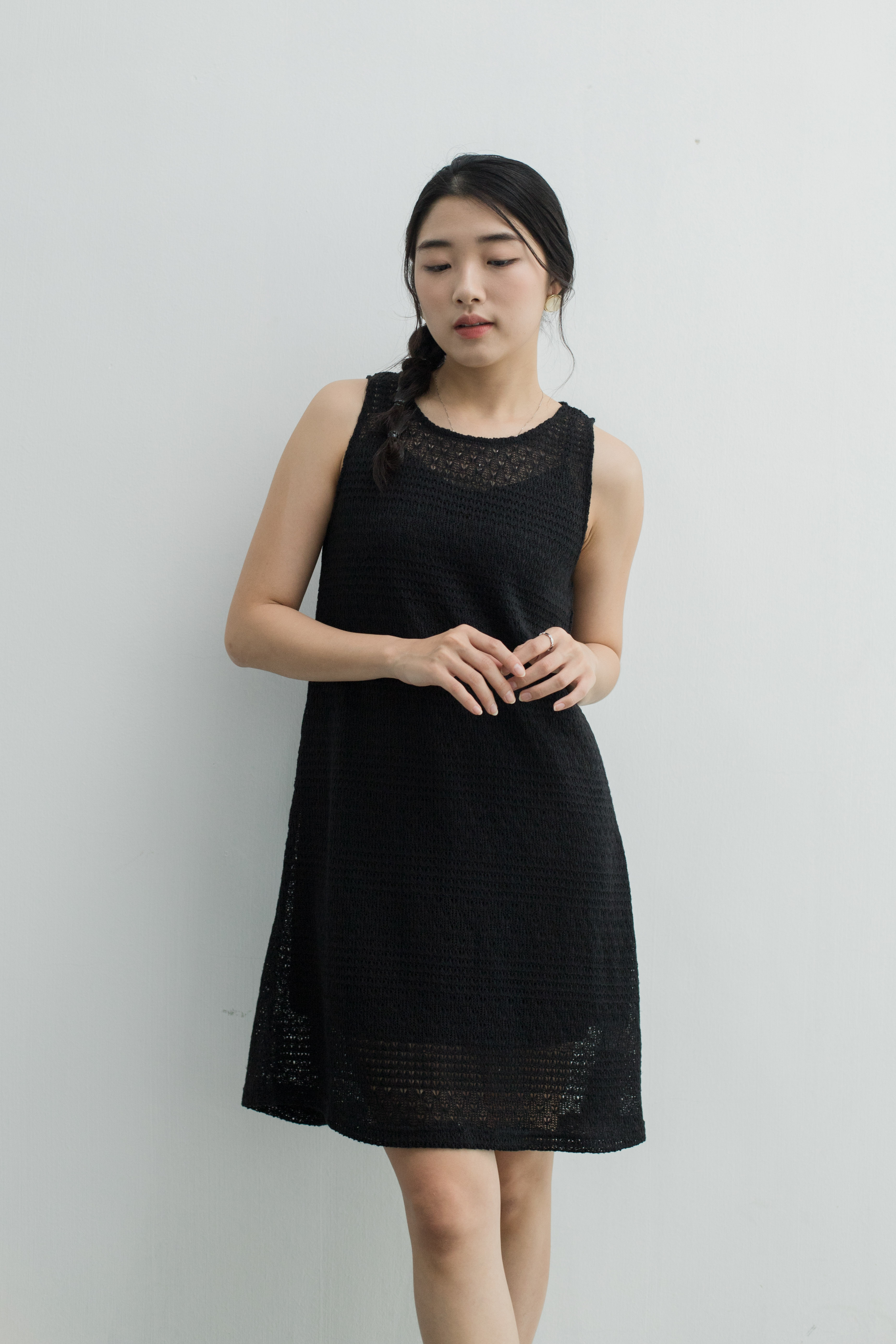 Evada Broidery 2pcs Dress Black - 2456DSBLK