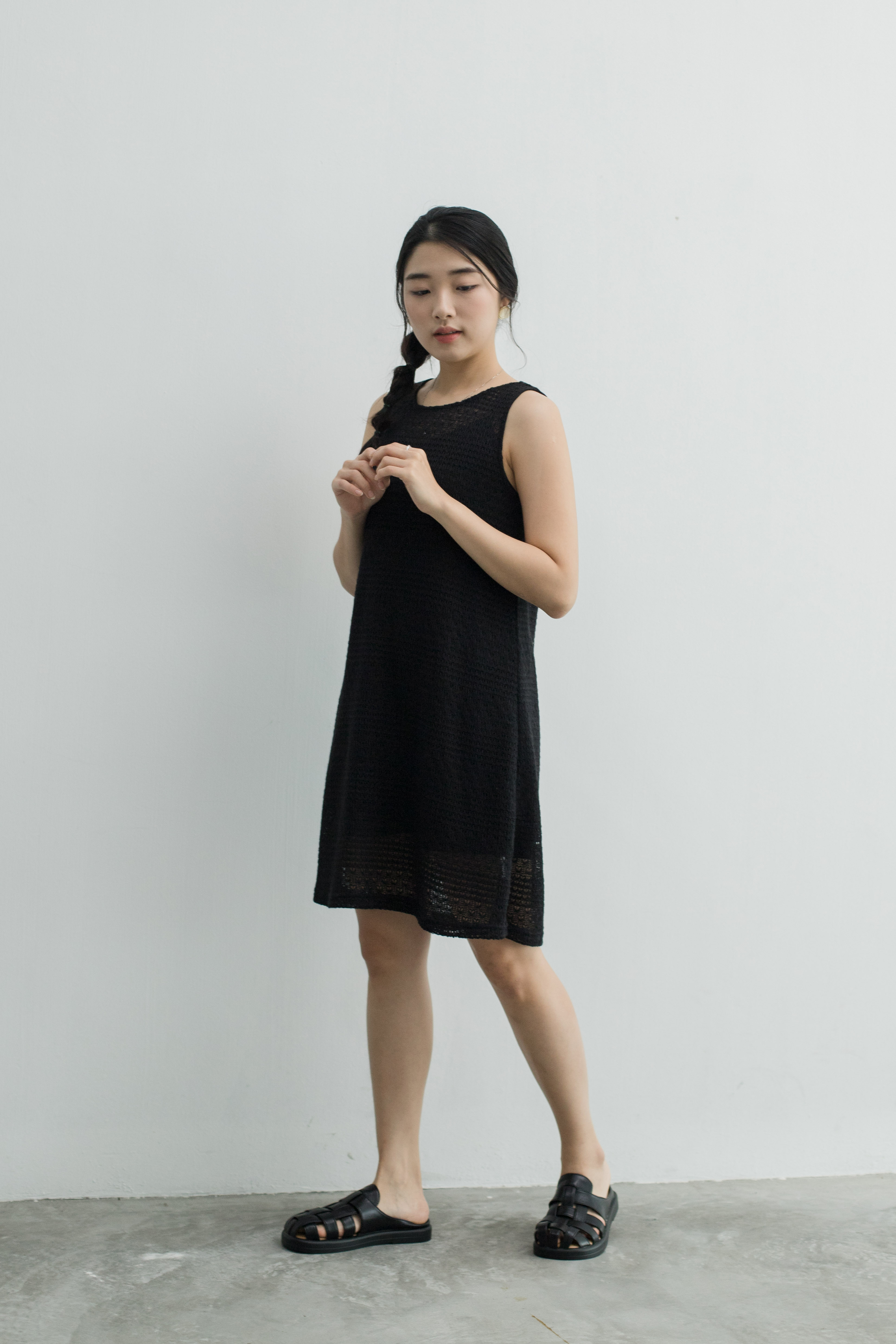Evada Broidery 2pcs Dress Black - 2456DSBLK