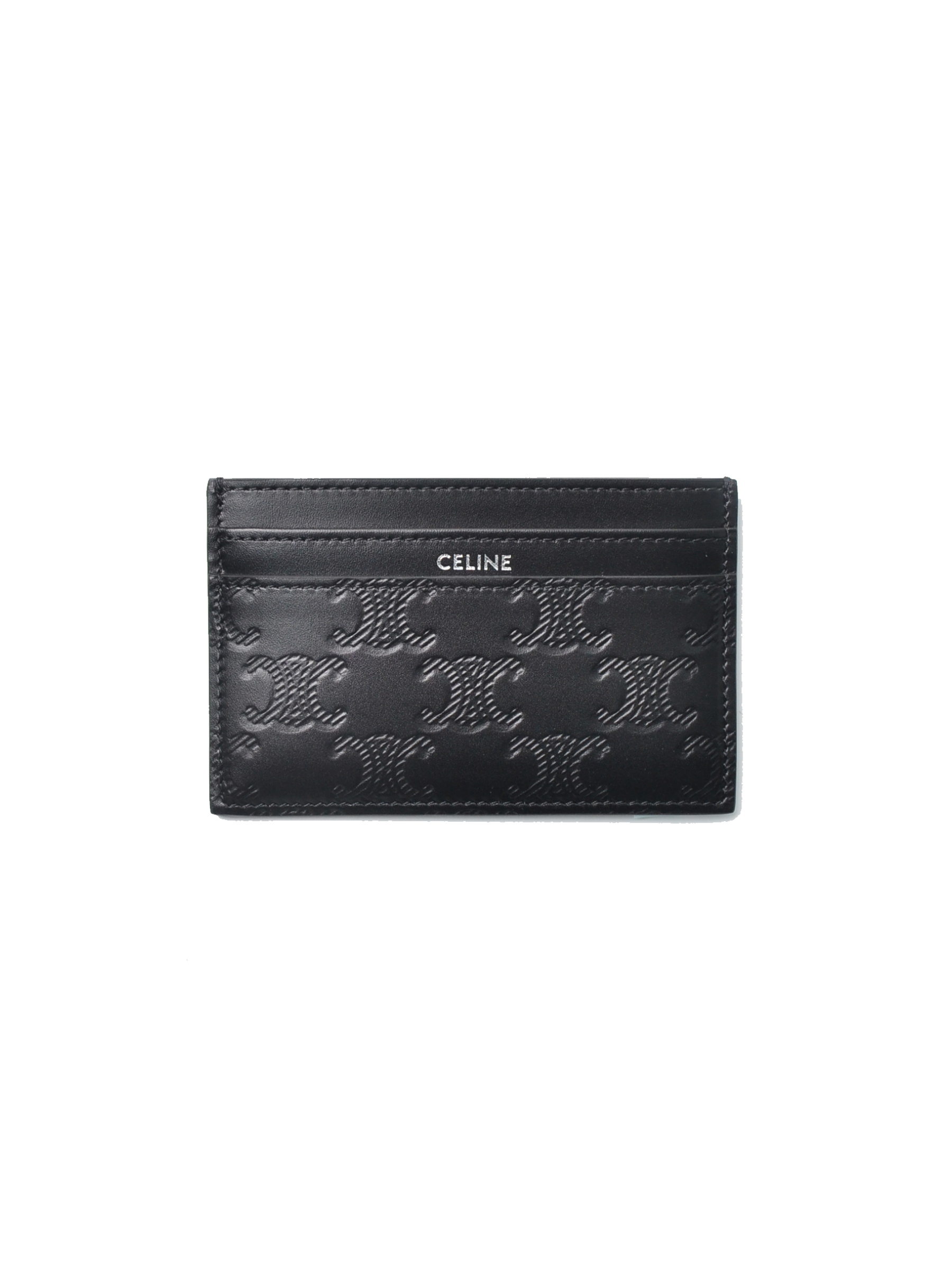CELINE MEDIUM CARD HOLDER IN Calfskin with triomphe embossed 小牛皮卡夾【10N763FQD.38SI】