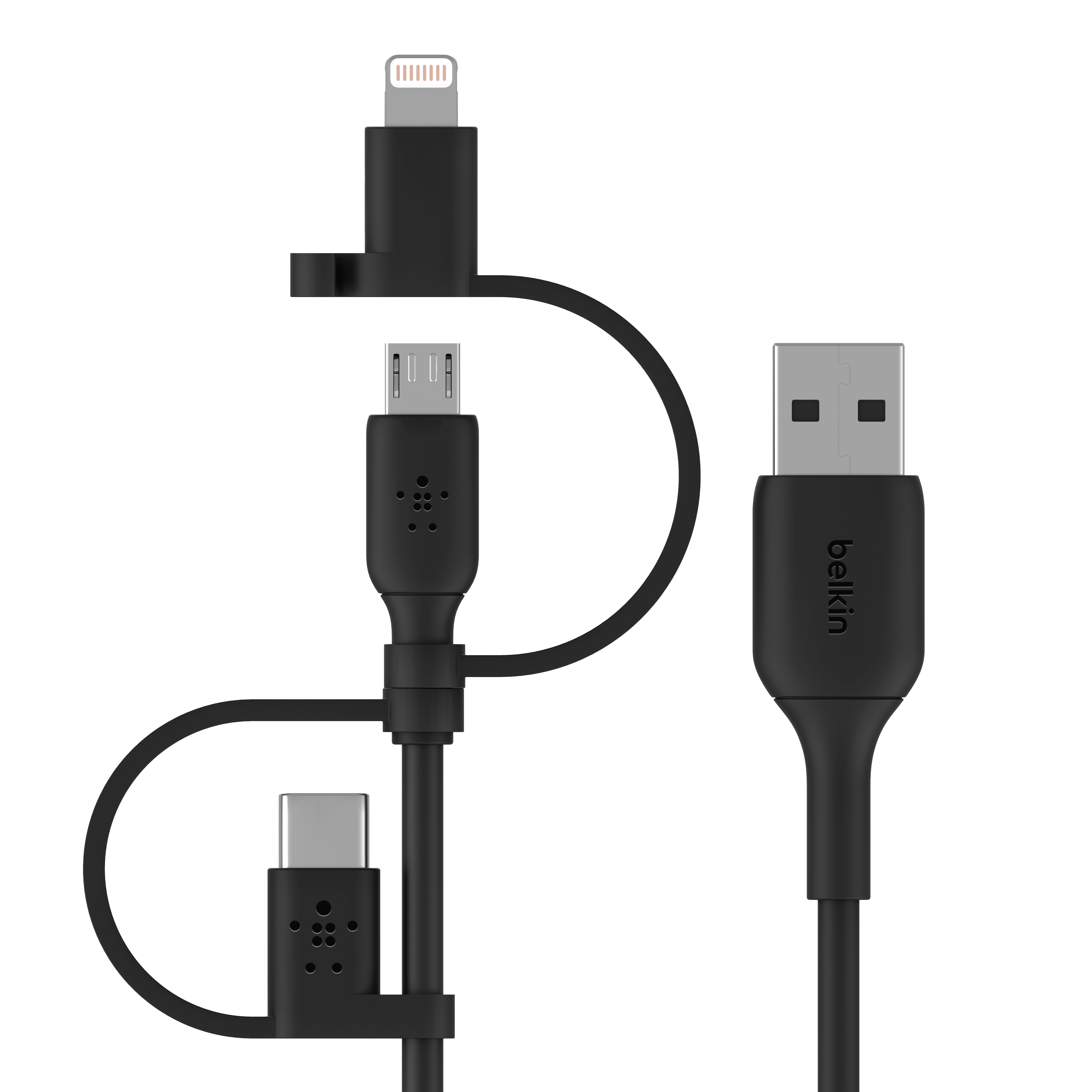 BoostCharge Universal Cable 15W (USB-A cable with USB-C,® Micro-USB and Lightning connectors) [CAC001]