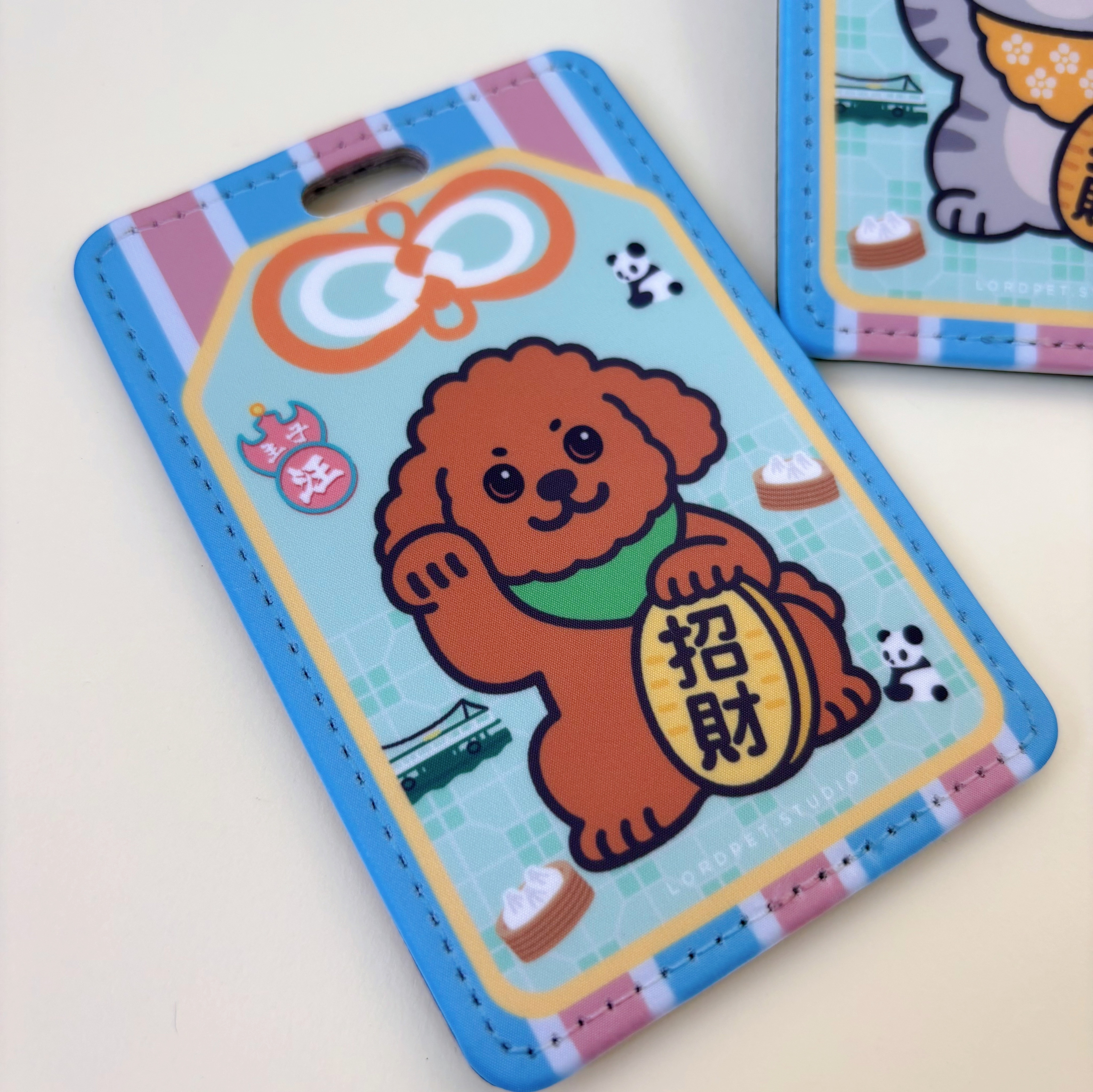 港式招財貓狗 卡套/ 行李牌 / 可愛毛孩守護財運