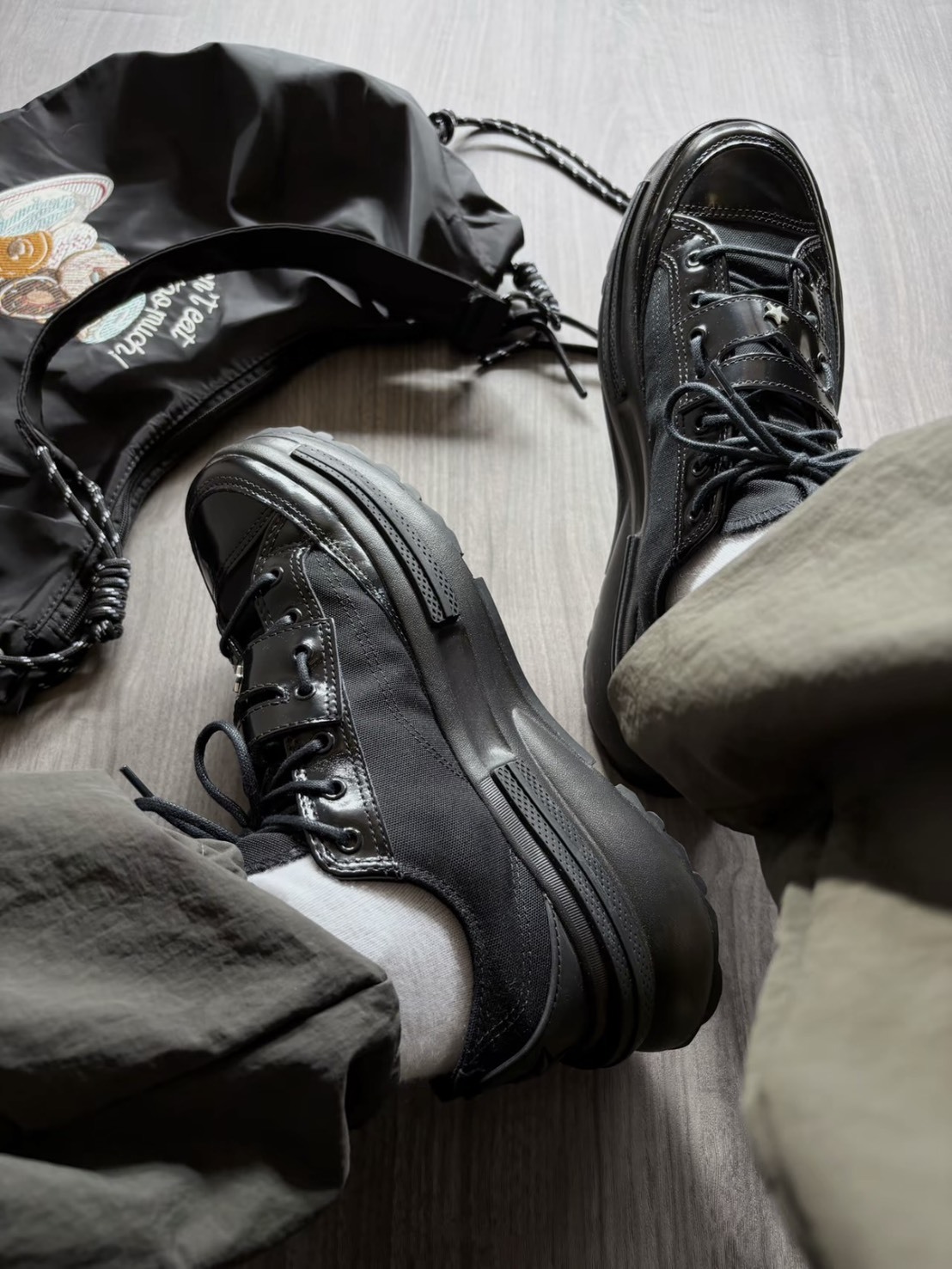 CONVERSE RUN STAR LEGACY CX OX  全黑 厚底鞋