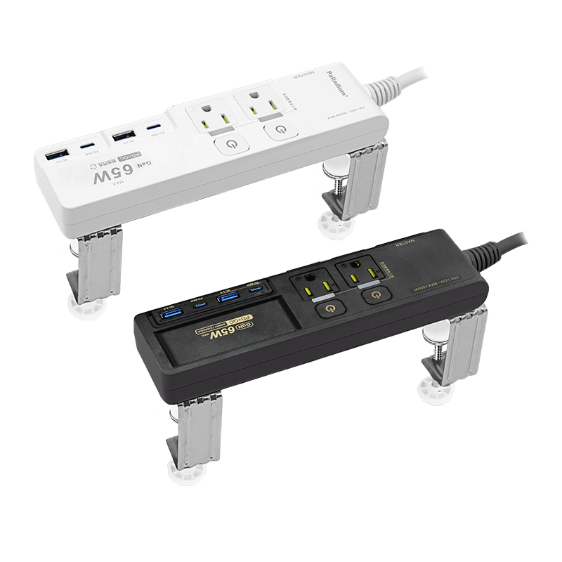 Palladium 3開4插2+3P USB智慧快充延⾧線 K-202PLC+C