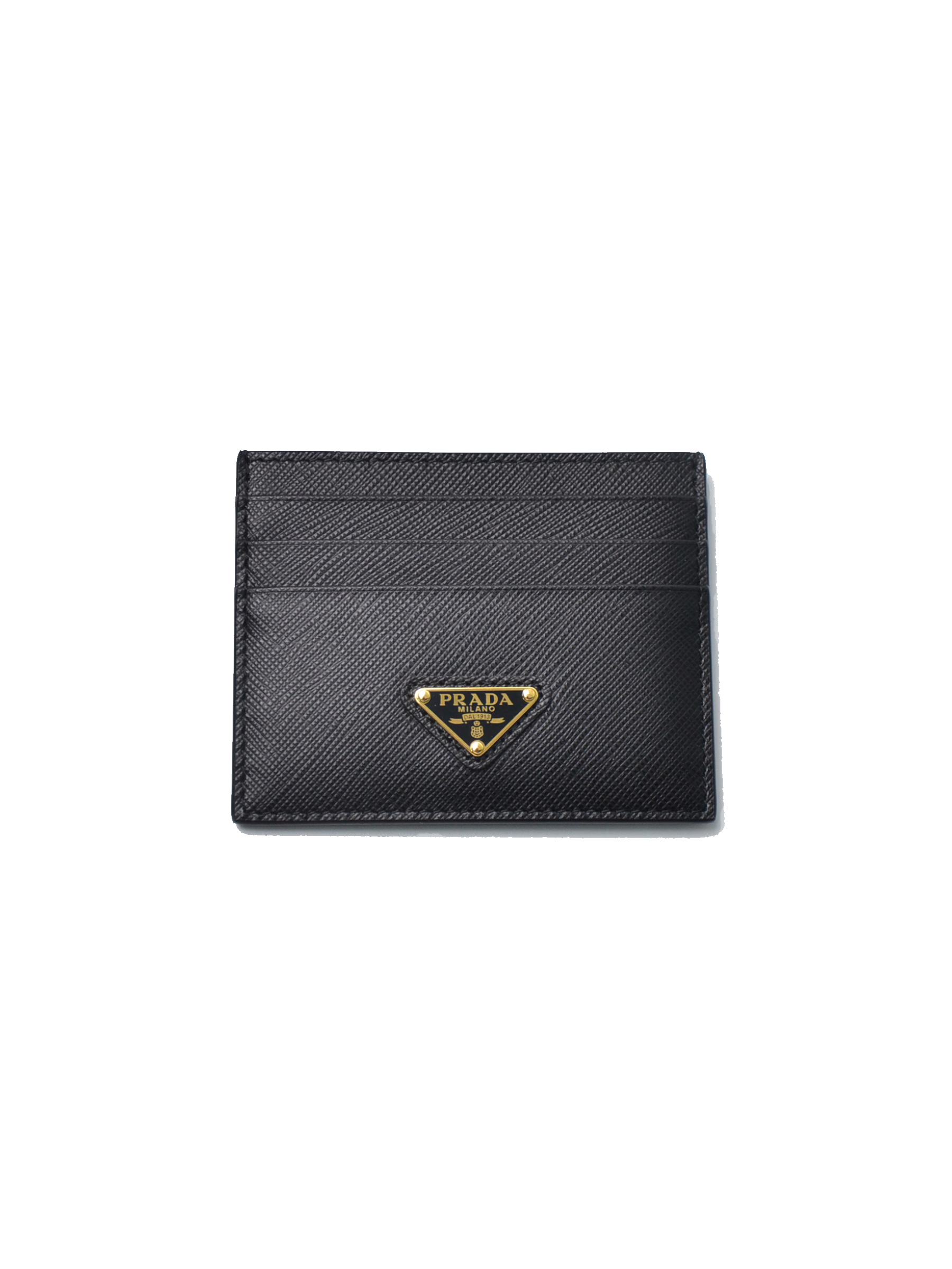 PRADA Saffiano Leather card holder Black 皮革卡套【1MC025_QHH_F0002】
