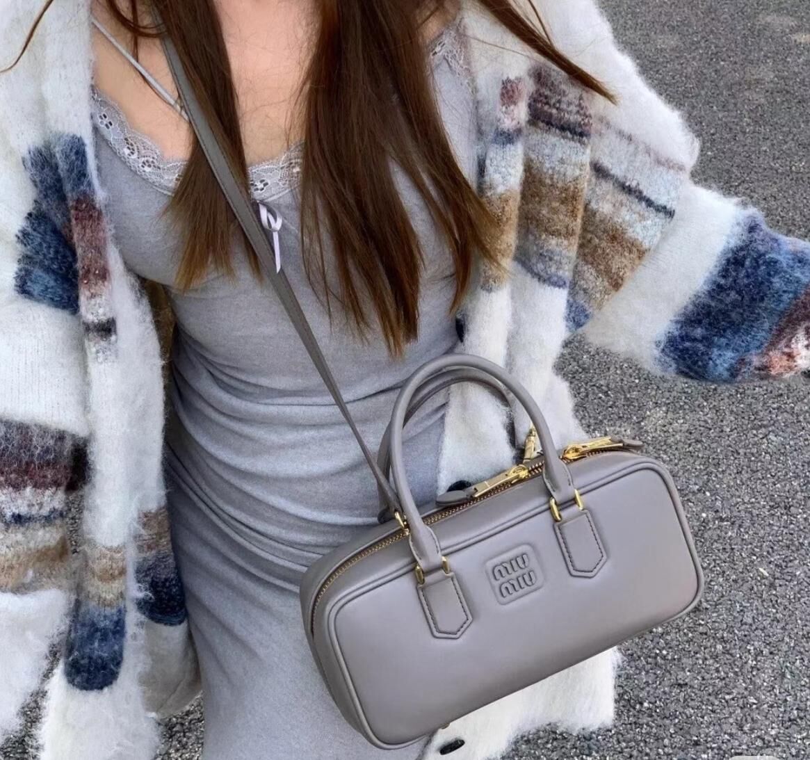 Outlet Miu Miu Arcadie Leather Bag