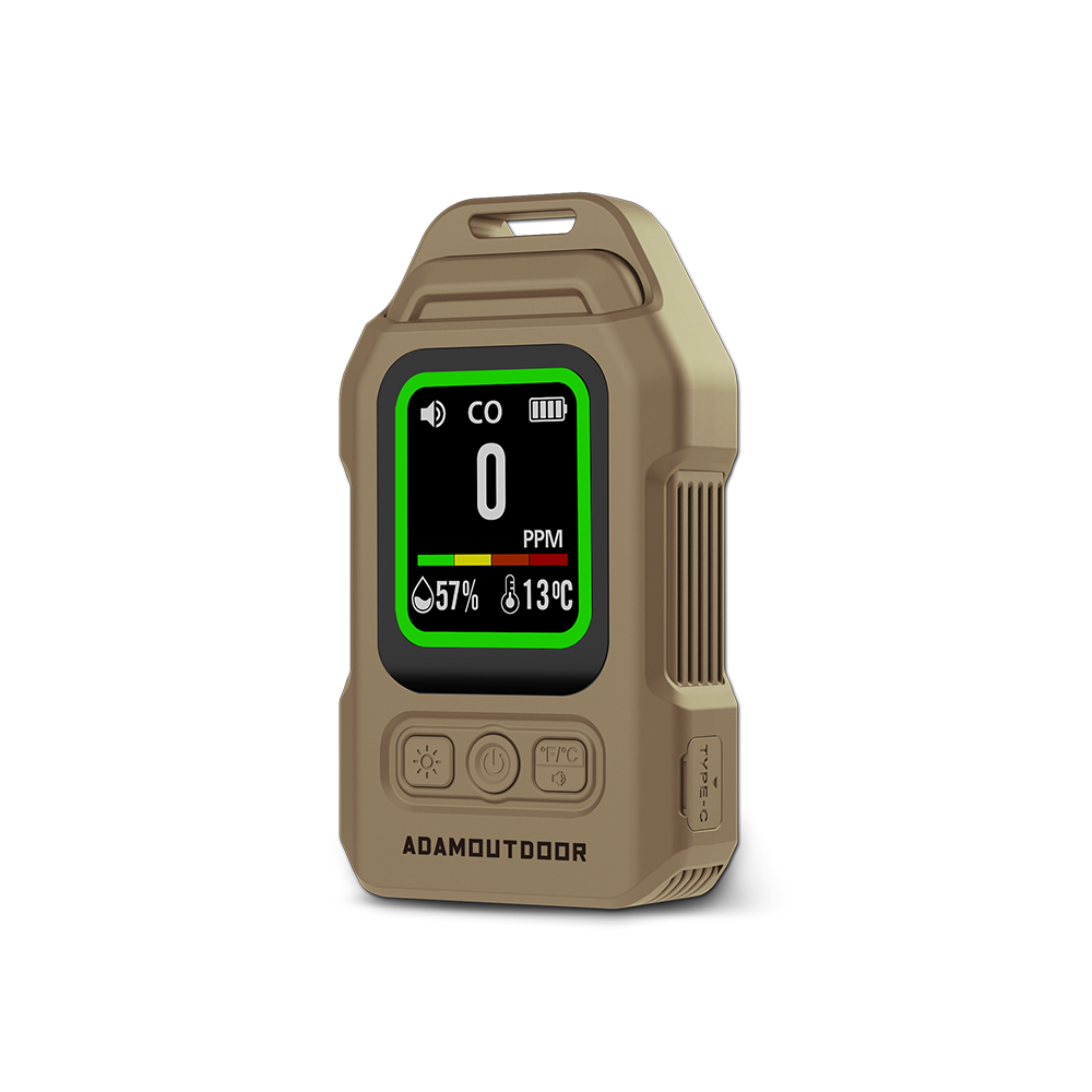 ADAMOUTDOOR｜攜帶式一氧化碳偵測警報器 沙漠色【暫缺】