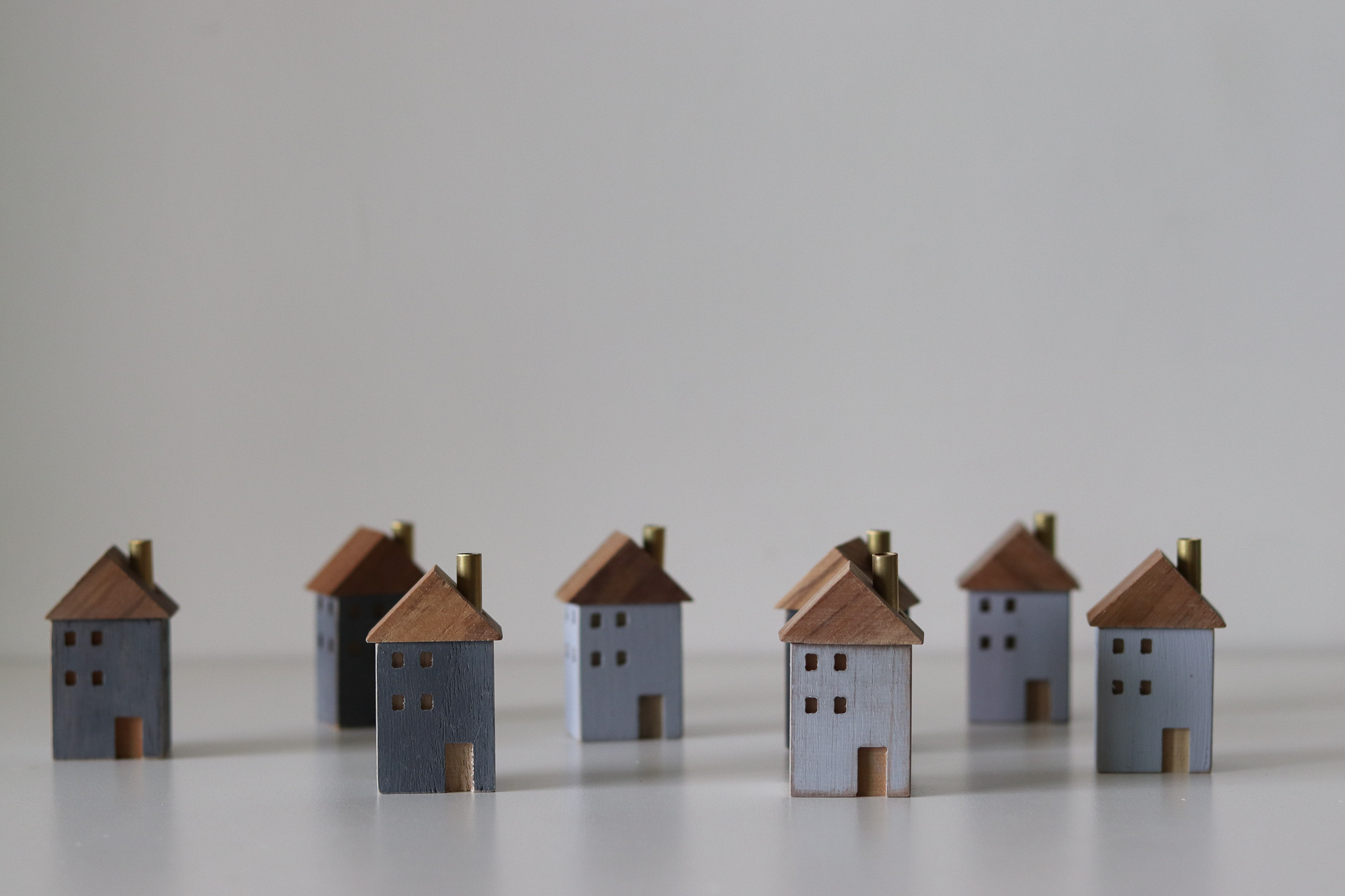 Co-Labo 有煙囪的迷你房子 柚木擺飾