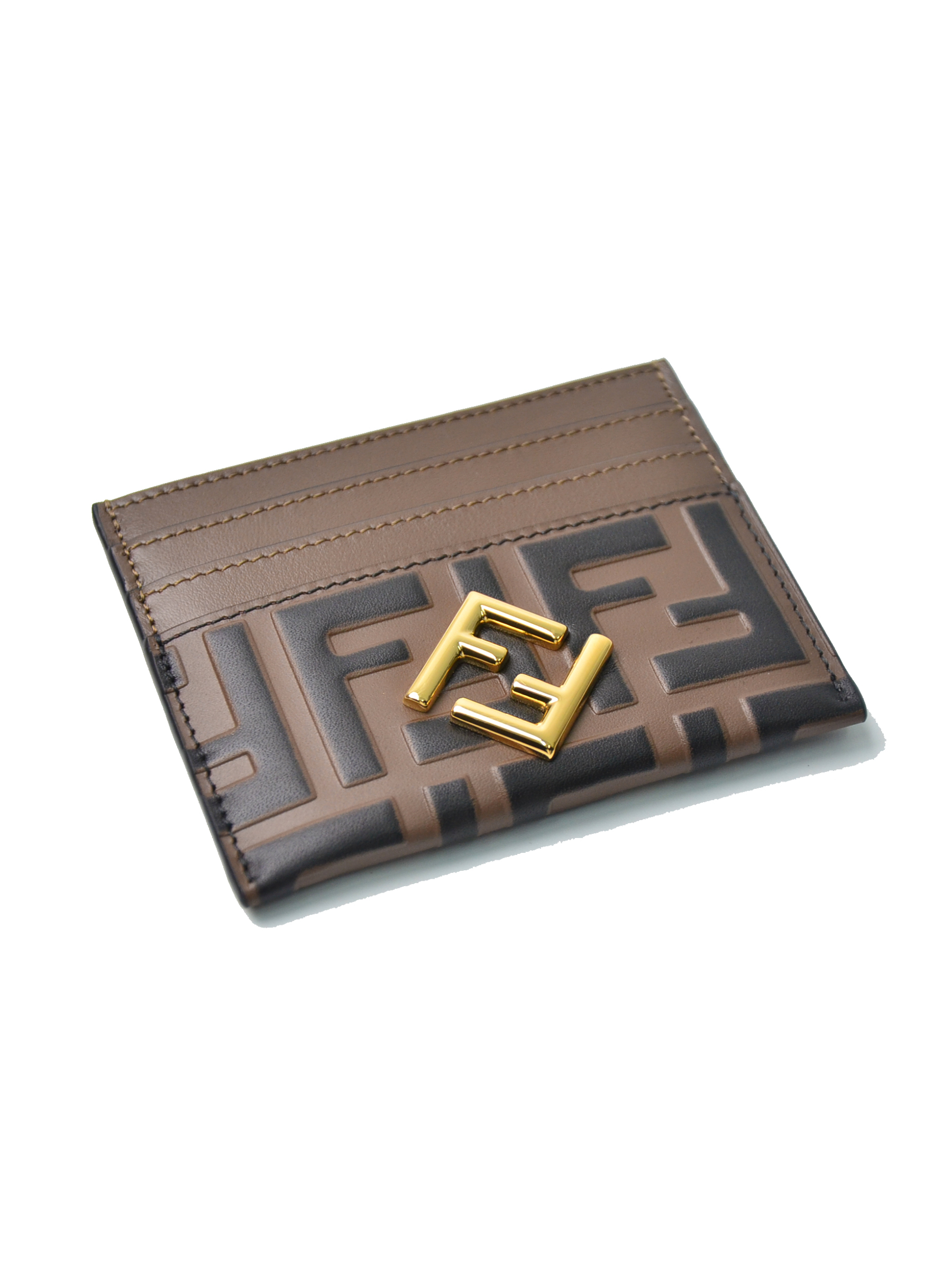 Fendi credit card holder in leather with monogram 皮革卡夾【8M0445ADYM】