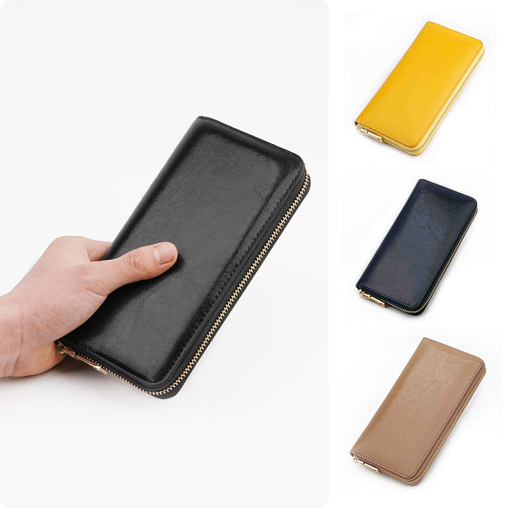 錢包 手機包 真皮錢包 長夾拉鍊錢包 荔枝紋錢包 長夾女生 女用長夾 男生長夾 零錢包 女牛皮皮包 錢包女長夾 084