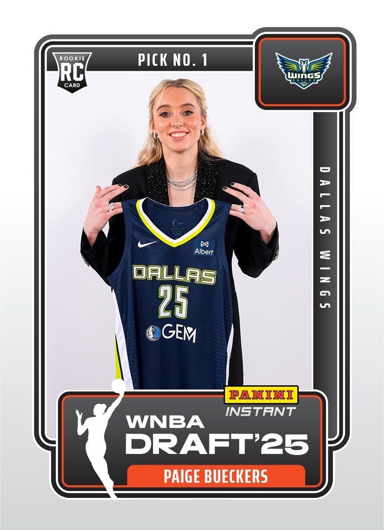 WNBA球員卡 Paige Bueckers 達拉斯飛馬 新秀 2024-25 Panini Instant WNBA Card 1
