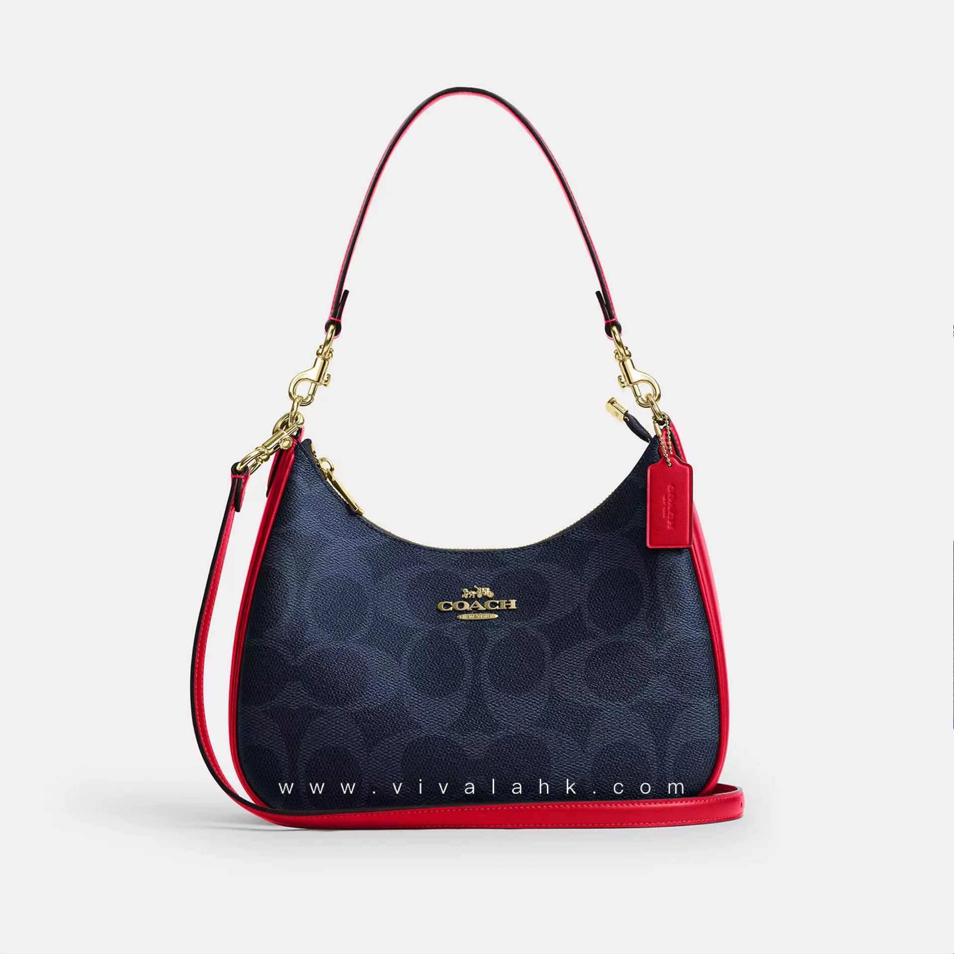 Coach - Teri Hobo 單肩+斜孭多用袋 (C字暗花)  (CAL52)