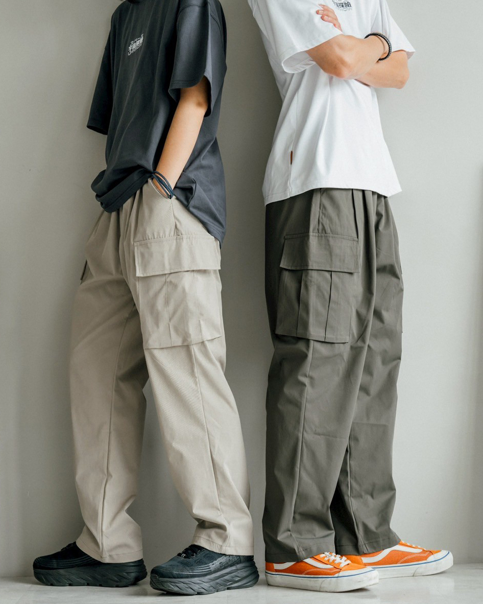 #K661 涼感輕薄側邊口袋修身長褲