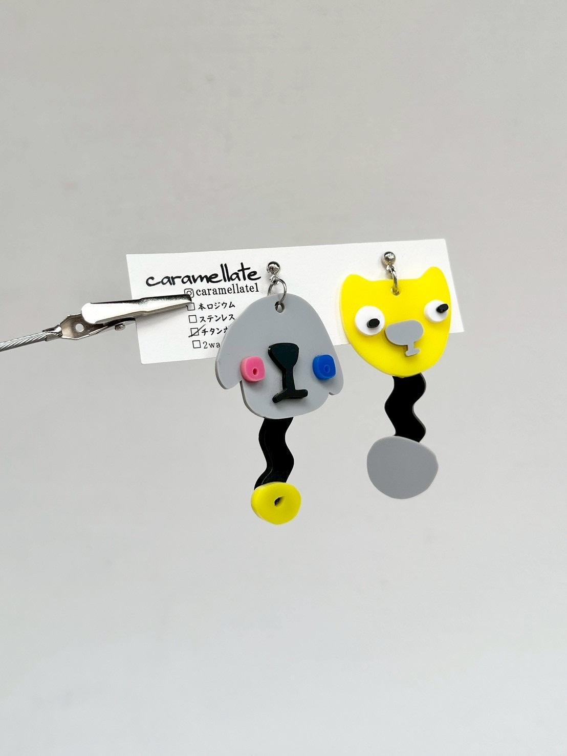 [caramellate] 怪趣表情耳環 | 耳針 | NO.114