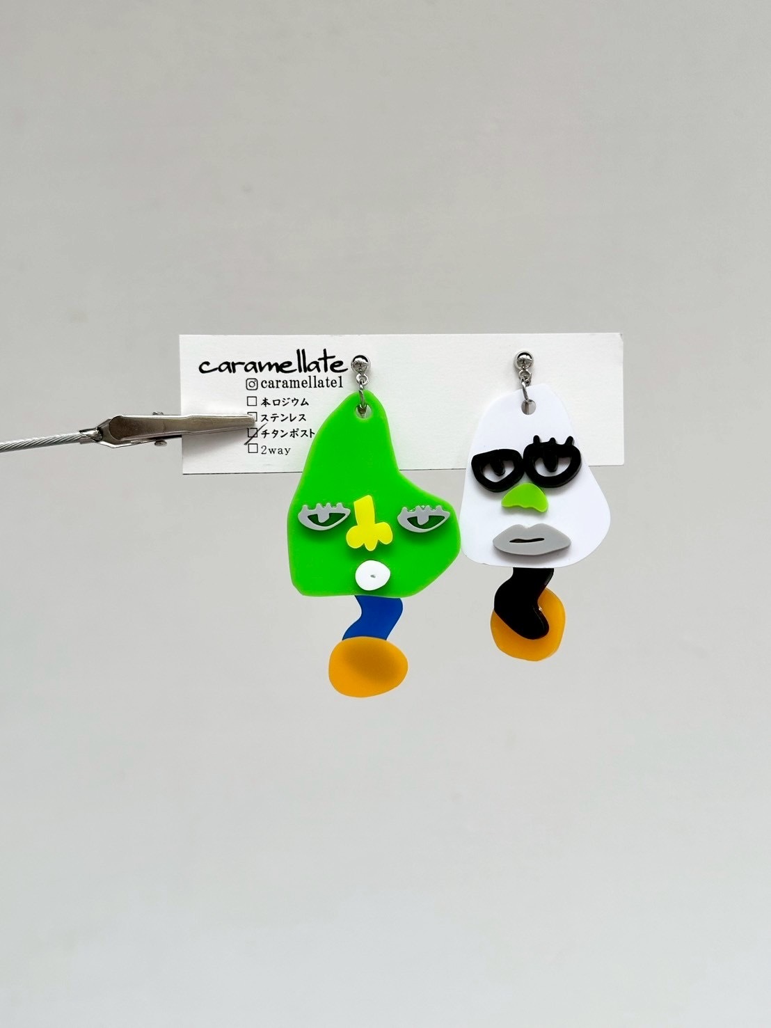 [caramellate] 怪趣表情耳環 | 耳針 | NO.115