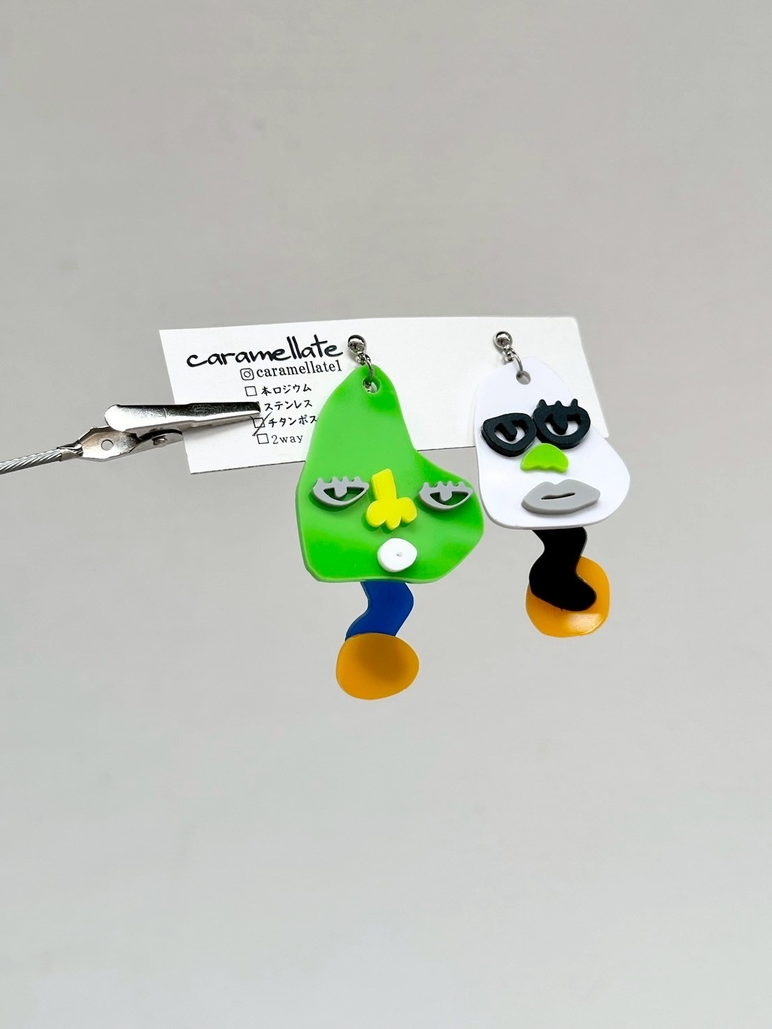 [caramellate] 怪趣表情耳環 | 耳針 | NO.115