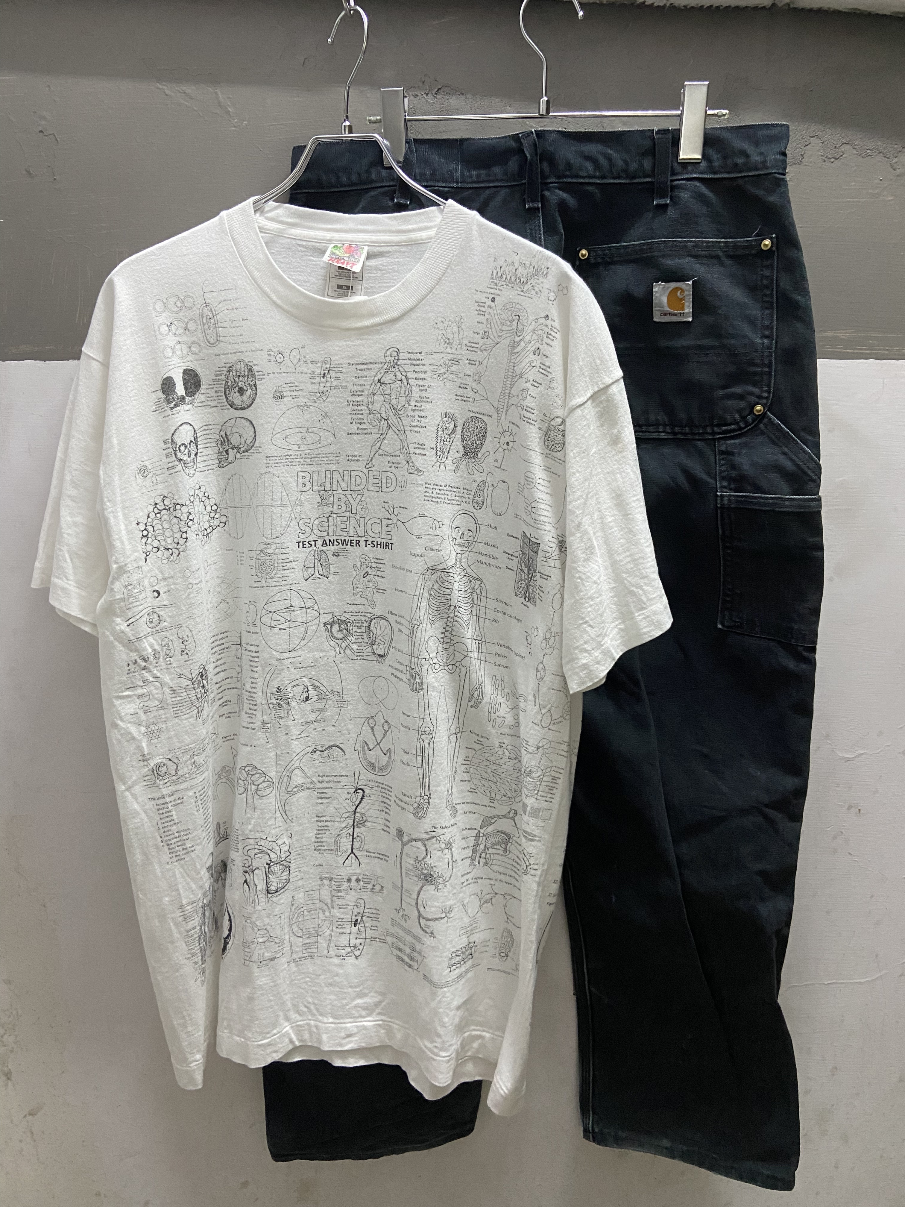 90s Anatomy of the Human Body Science T-Shirt（Made In USA)