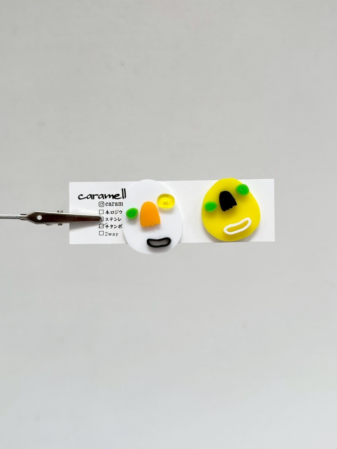 [caramellate] 怪趣表情耳環 | 耳針 | NO.117