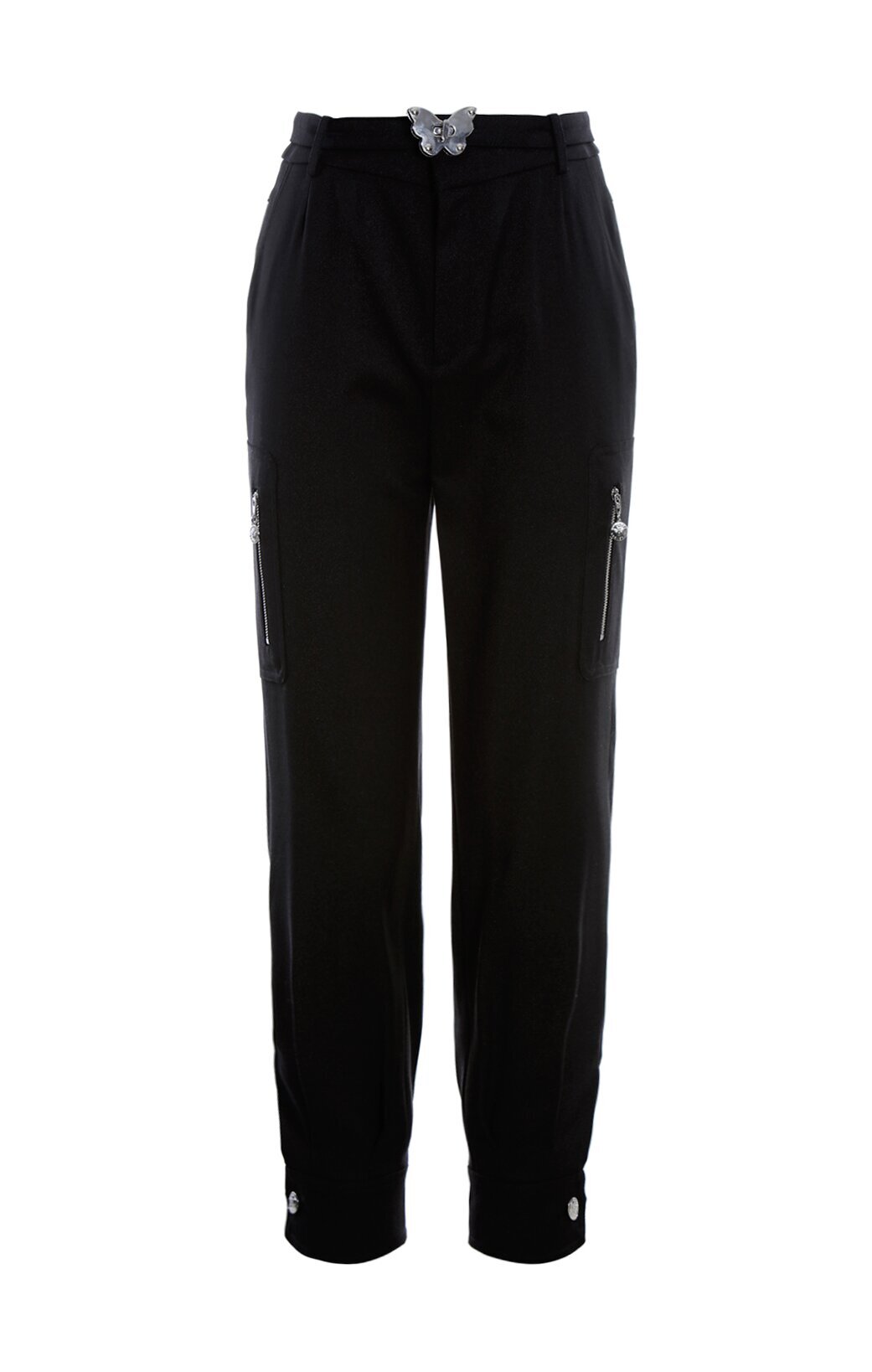 BD10061B1 都會精簡個性縮口褲 (附腰帶)