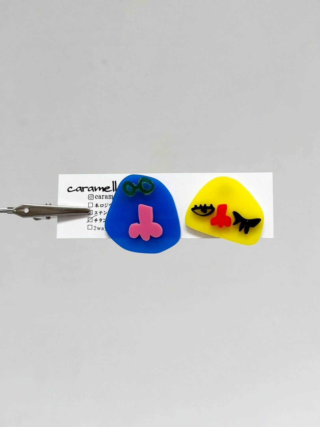 [caramellate] 怪趣表情耳環 | 耳針 | NO.118
