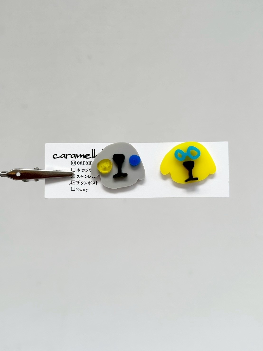 [caramellate] 怪趣表情耳環 | 耳針 | NO.119