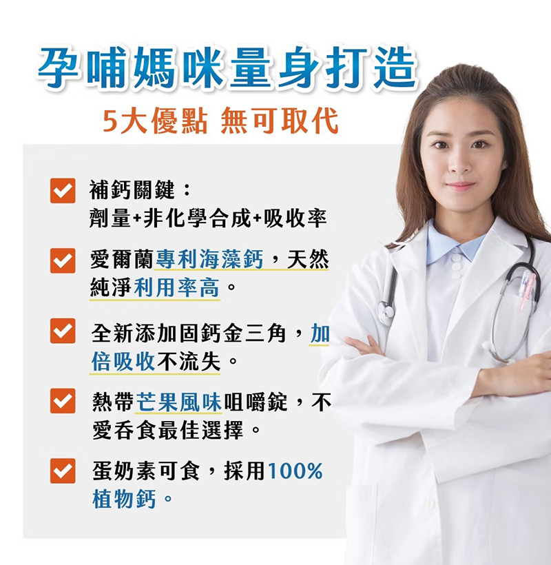 孕哺兒，新一代 BP 媽媽鈣片＋D咀嚼片