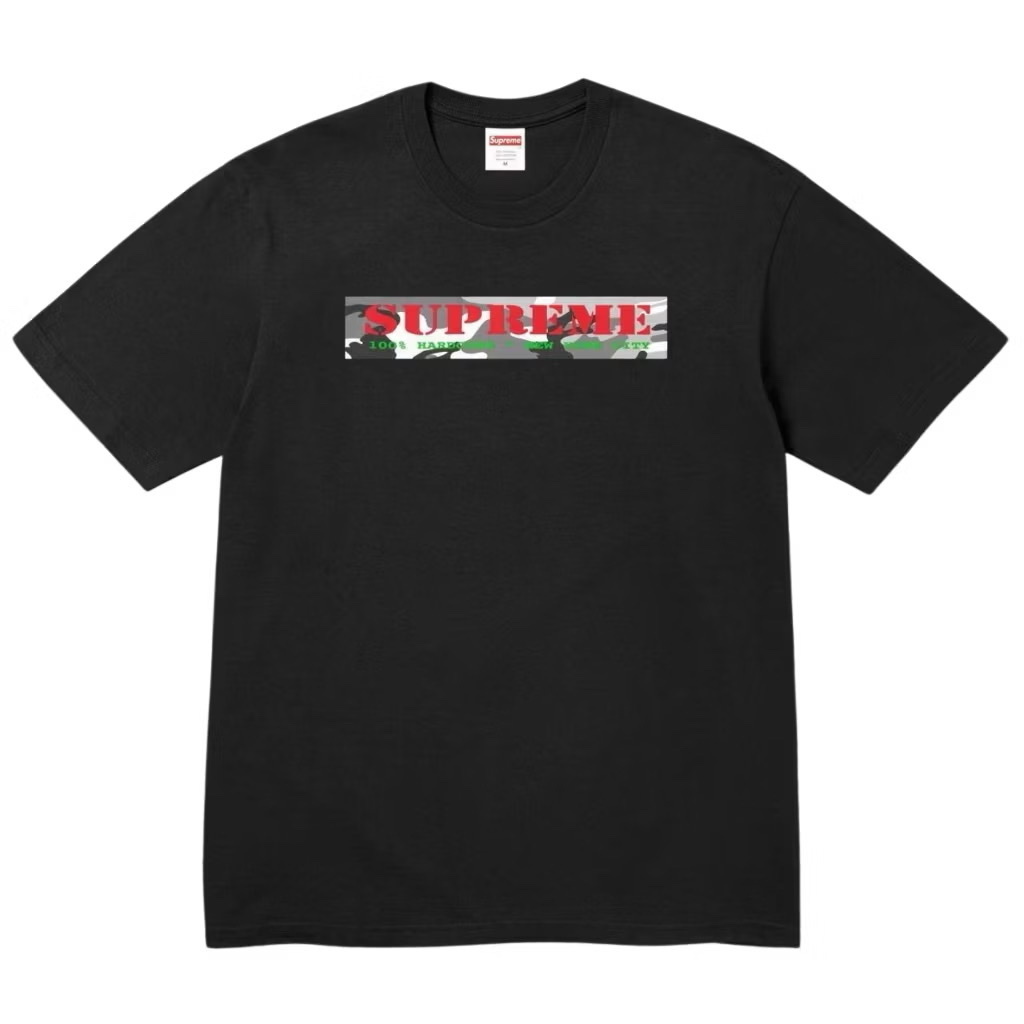 Supreme 25SS Hardcore Tee 迷彩短Tee